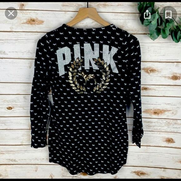VS Pink bling sleep shirt large (L) - Picture 1 of 12